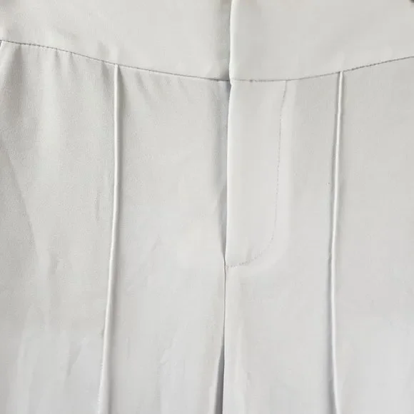 Alice +Olivia Dylan High Waist Wide Leg Pants Women's 4 White Hook & Eye Closure - Picture 4 of 13